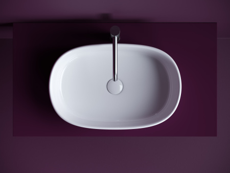 Раковина из сантехнического фарфора Ceramica Nova ELEMENT CN6075 60х40 накладная цвет белый